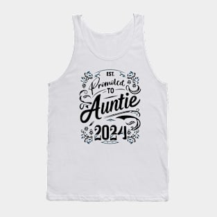 Promoted to Auntie est.2024 New Baby Announcement Tank Top